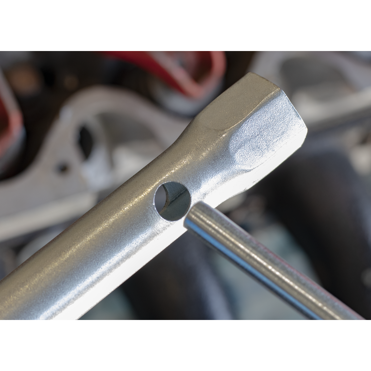 Long Reach Double End Spark Plug Box Spanner with L-Bar