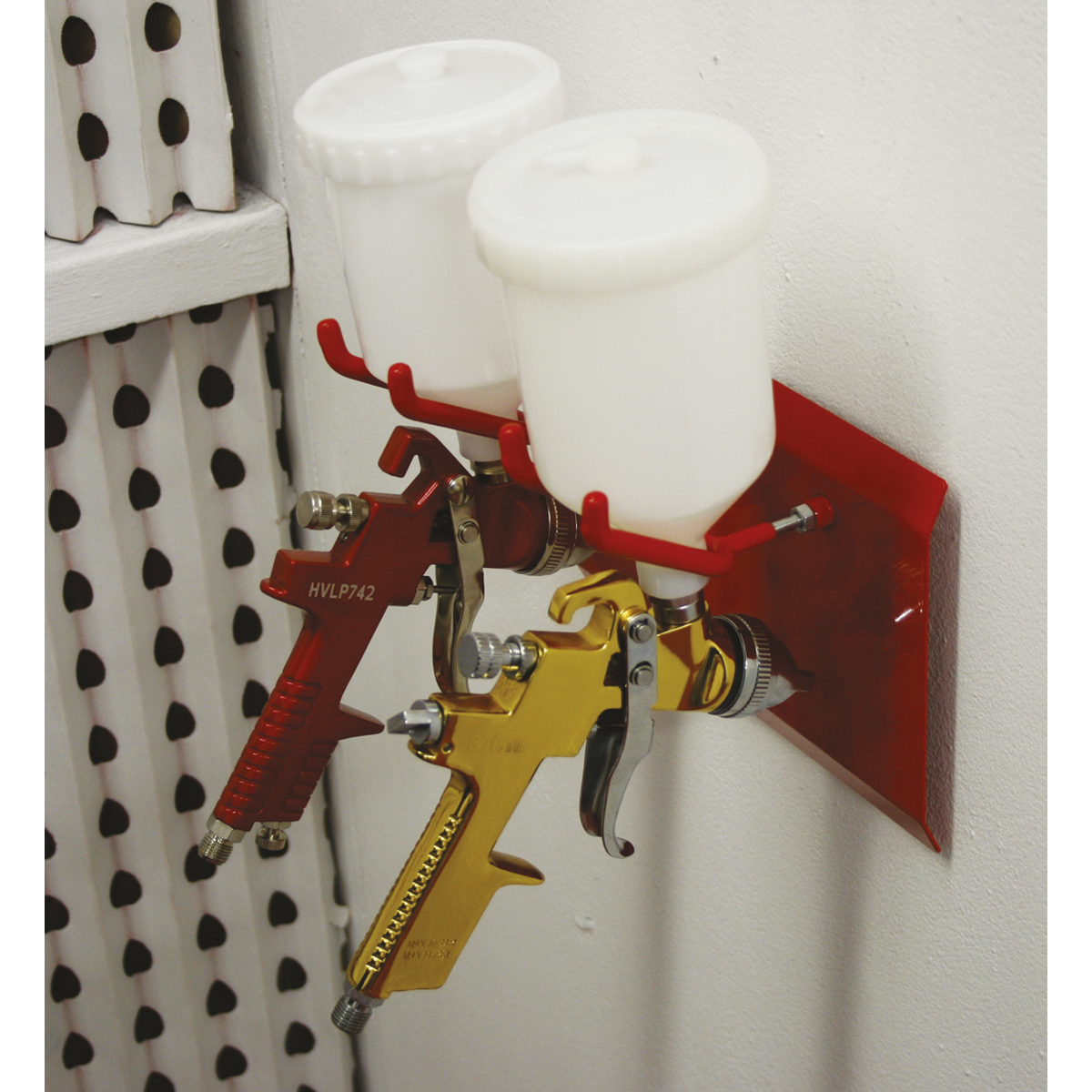 Magnetic 2 Gun Spray Gun Holder