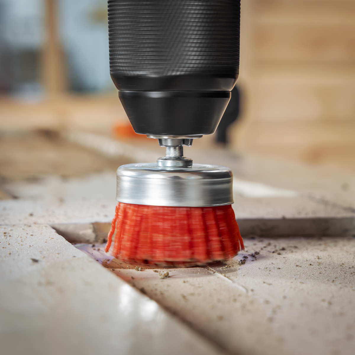 Nylon Filament Cup Brush 50mm with 6mm Shaft