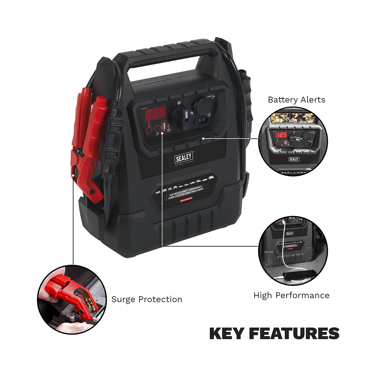 12V RoadStart® Emergency Jump Starter 2300 Peak Amps - DEKRA Approved