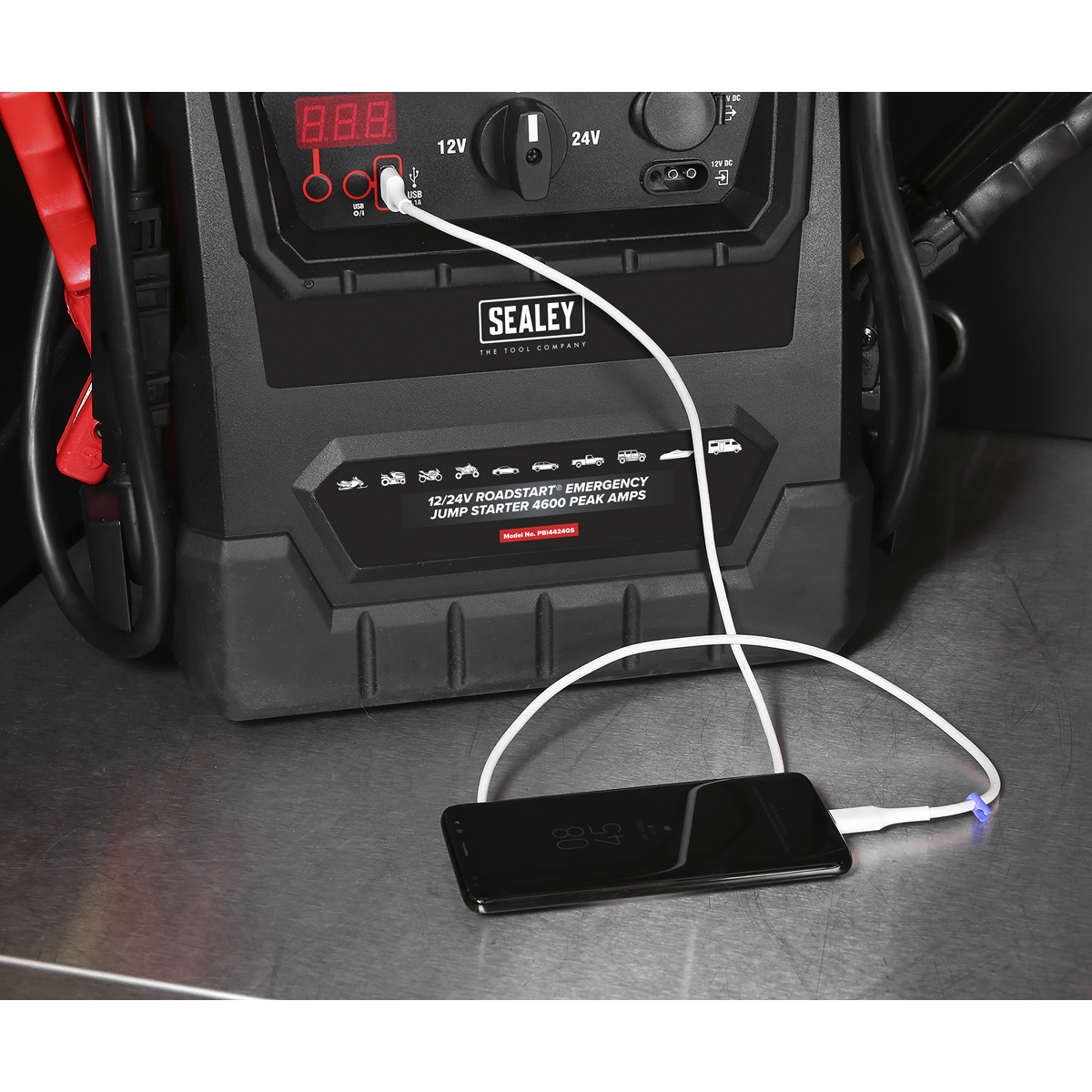 12/24V RoadStart® Emergency Jump Starter 4600 Peak Amps - DEKRA Approved