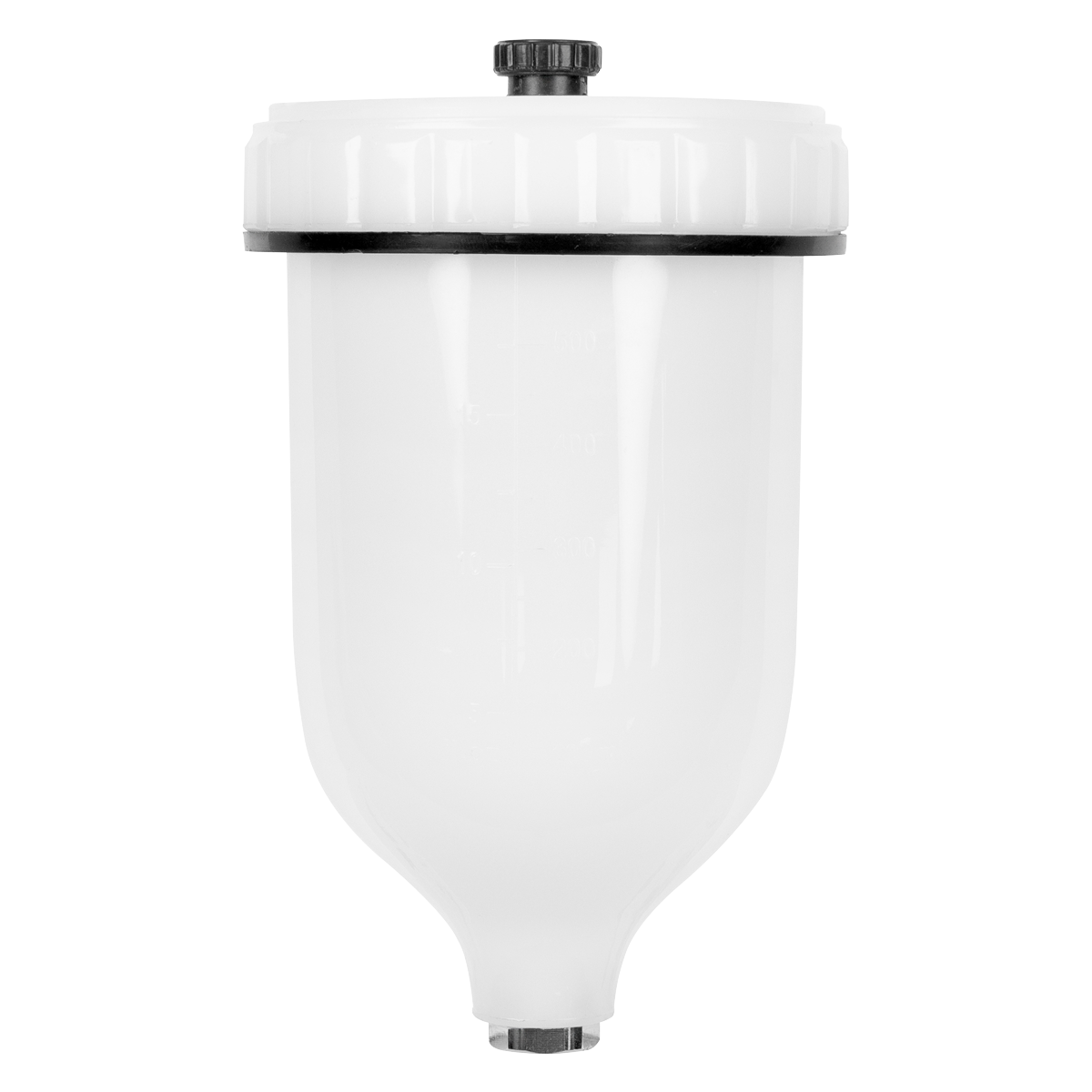 Paint Spray Gun Pot with Brass Fitting 600ml - White