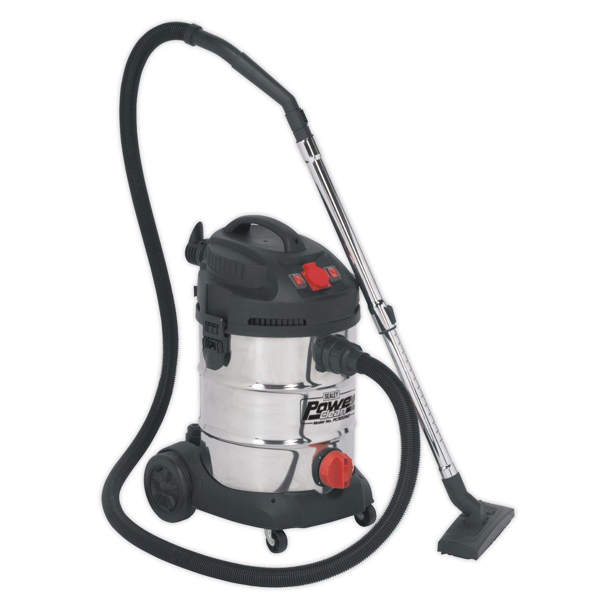 Industrial Vacuum Cleaner Stainless Steel Drum Auto Start 30L 1400W/230V
