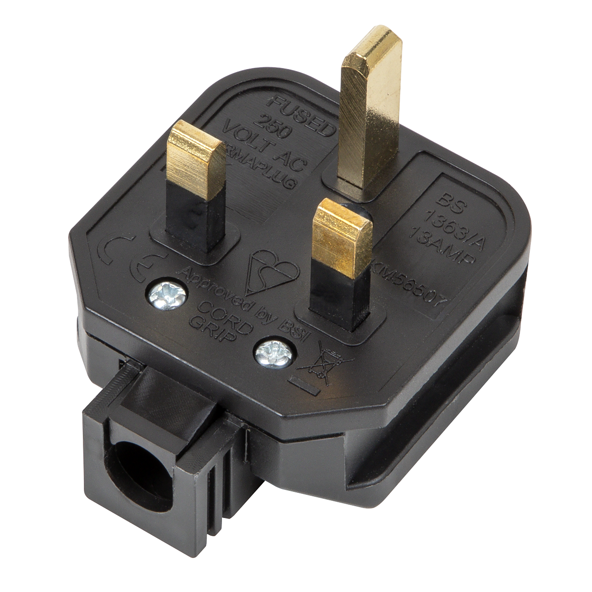 13A Heavy-Duty Plug - Black