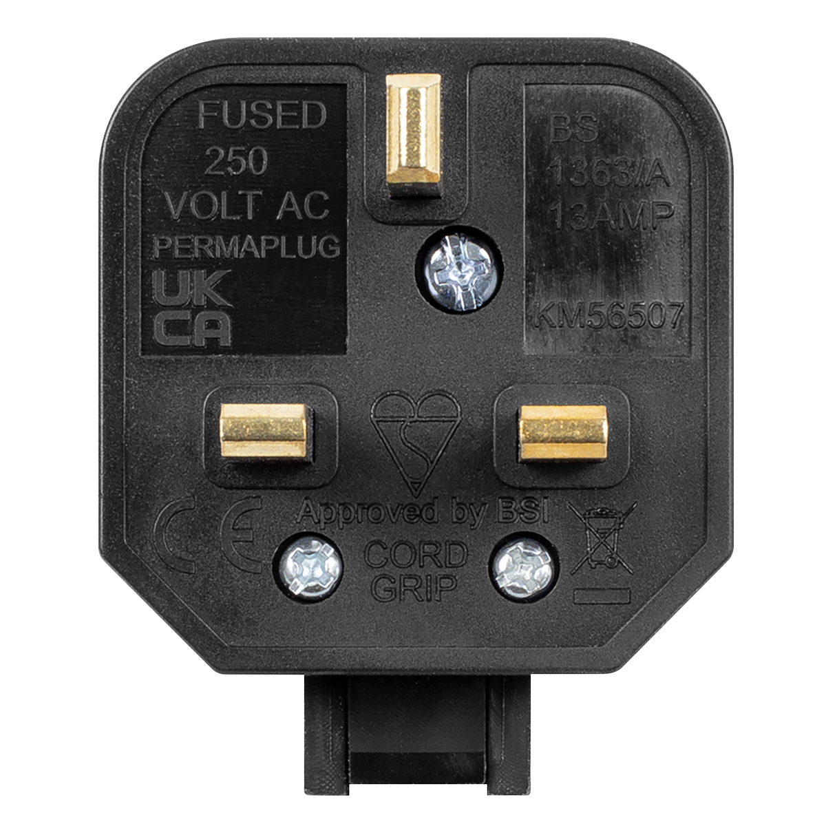 13A Heavy-Duty Plug - Black