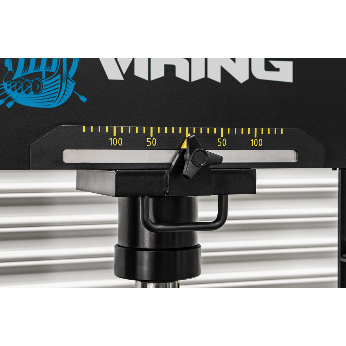 Viking Floor Type Air/Hydraulic Press with Sliding Ram and Foot Pedal 50 Tonne