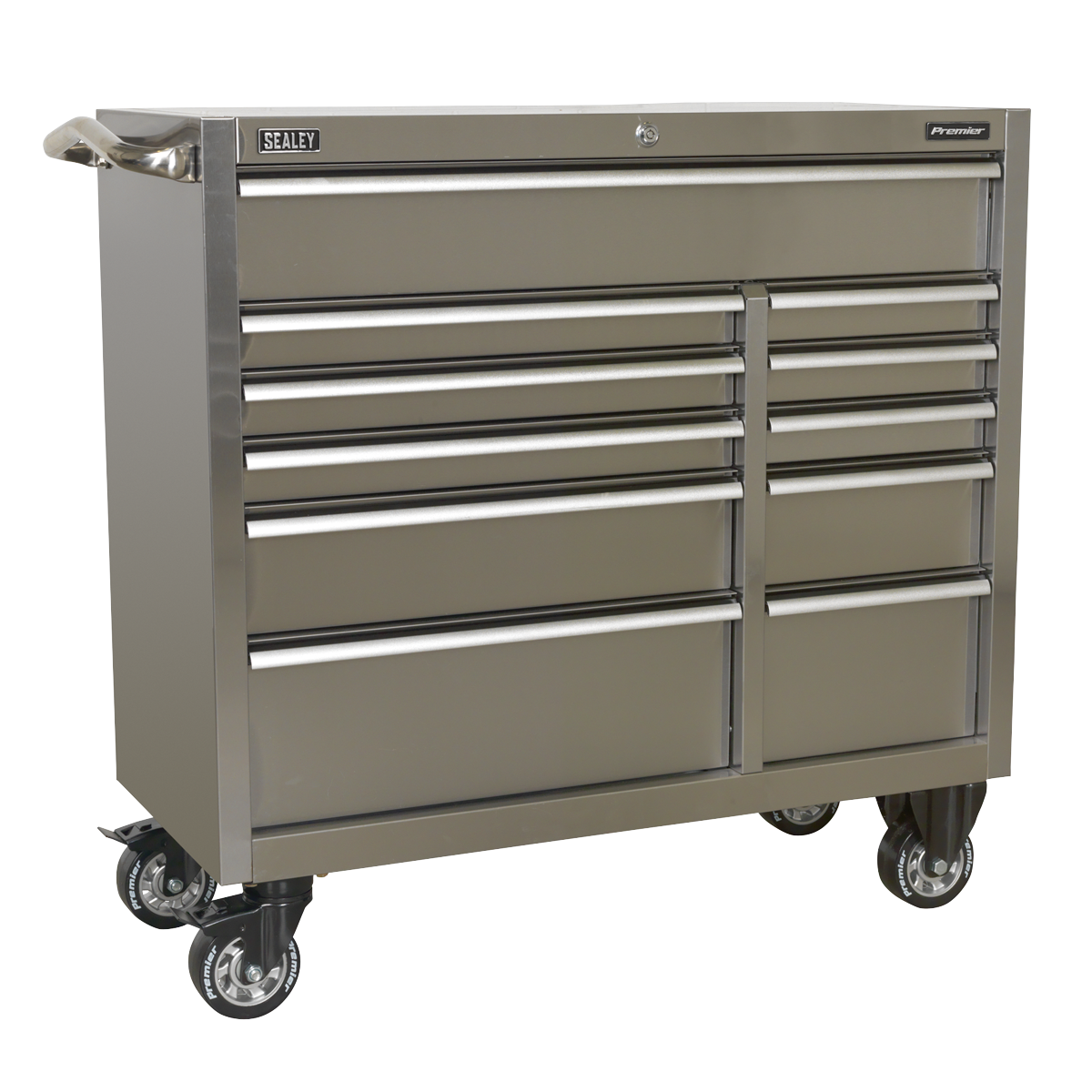 Premier™ Heavy-Duty Extra-Wide Rollcab 11 Drawer 1055mm - Stainless Steel