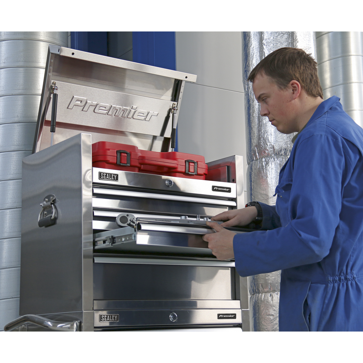 Premier™ Heavy-Duty Topchest 4 Drawer 675mm - Stainless Steel