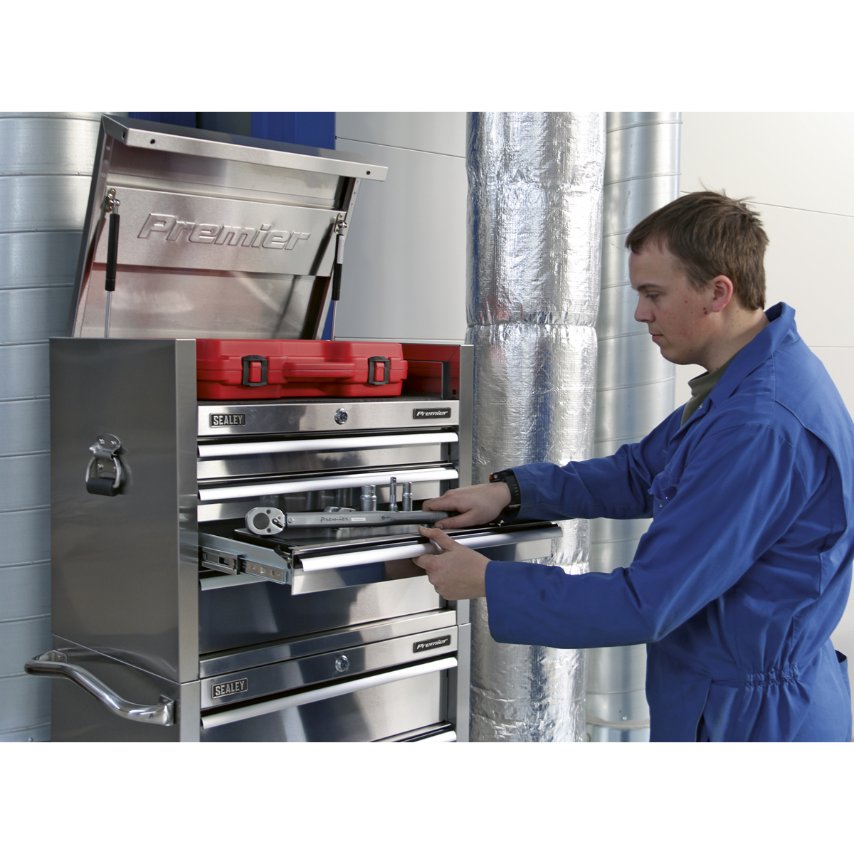 Premier™ Heavy-Duty Topchest 4 Drawer 675mm - Stainless Steel
