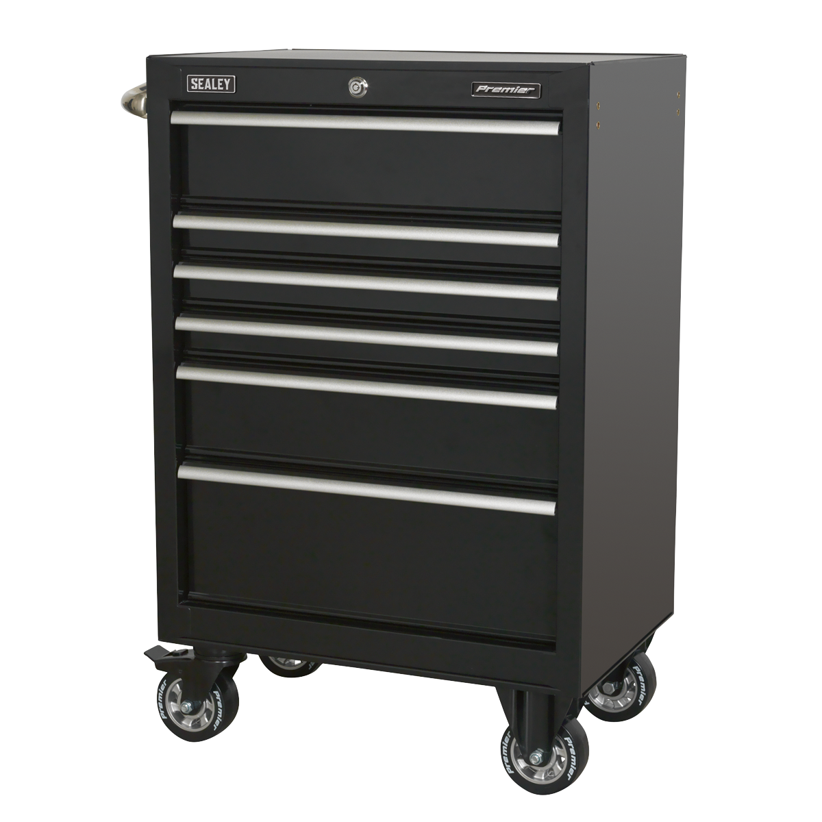 Premier™ Heavy-Duty Rollcab 6 Drawer 675mm - Black