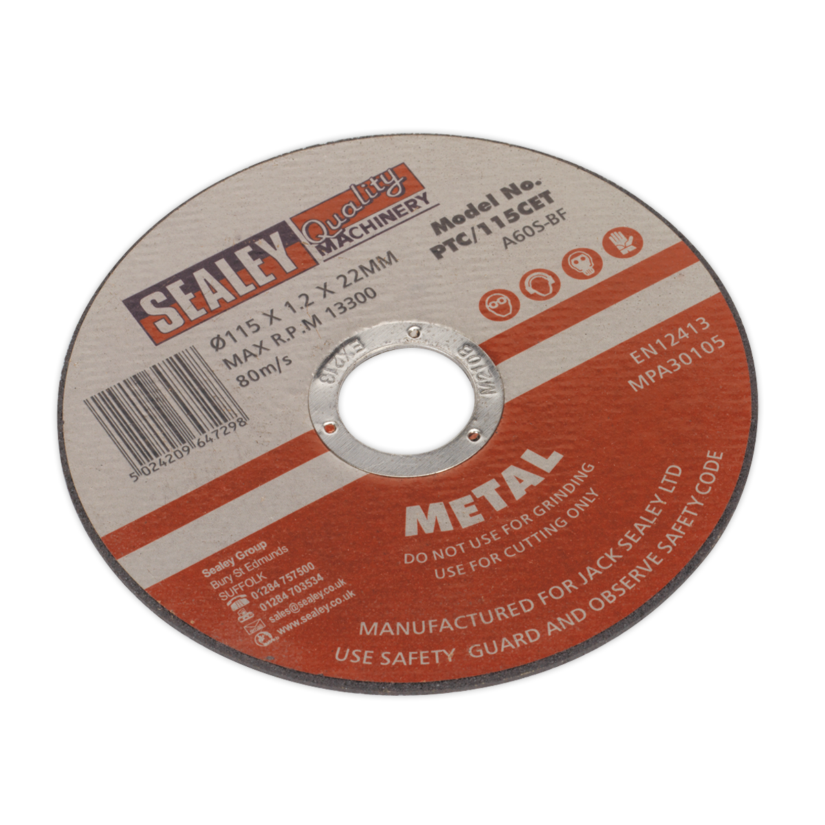 115 x 1.2mm Cutting Disc 22mm Bore