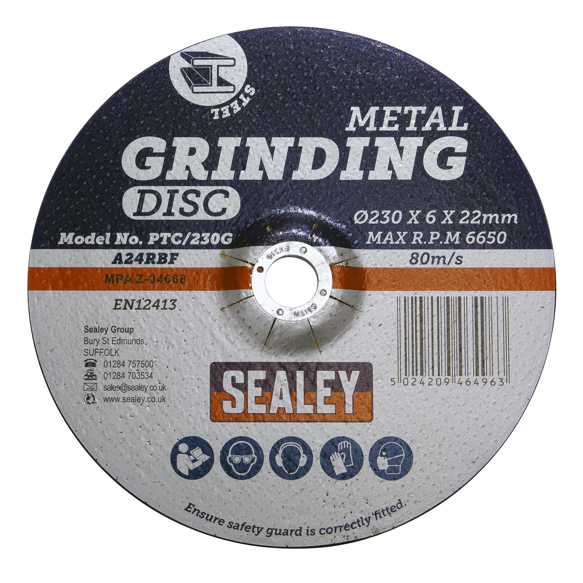 230 x 6mm Grinding Disc 22mm Bore