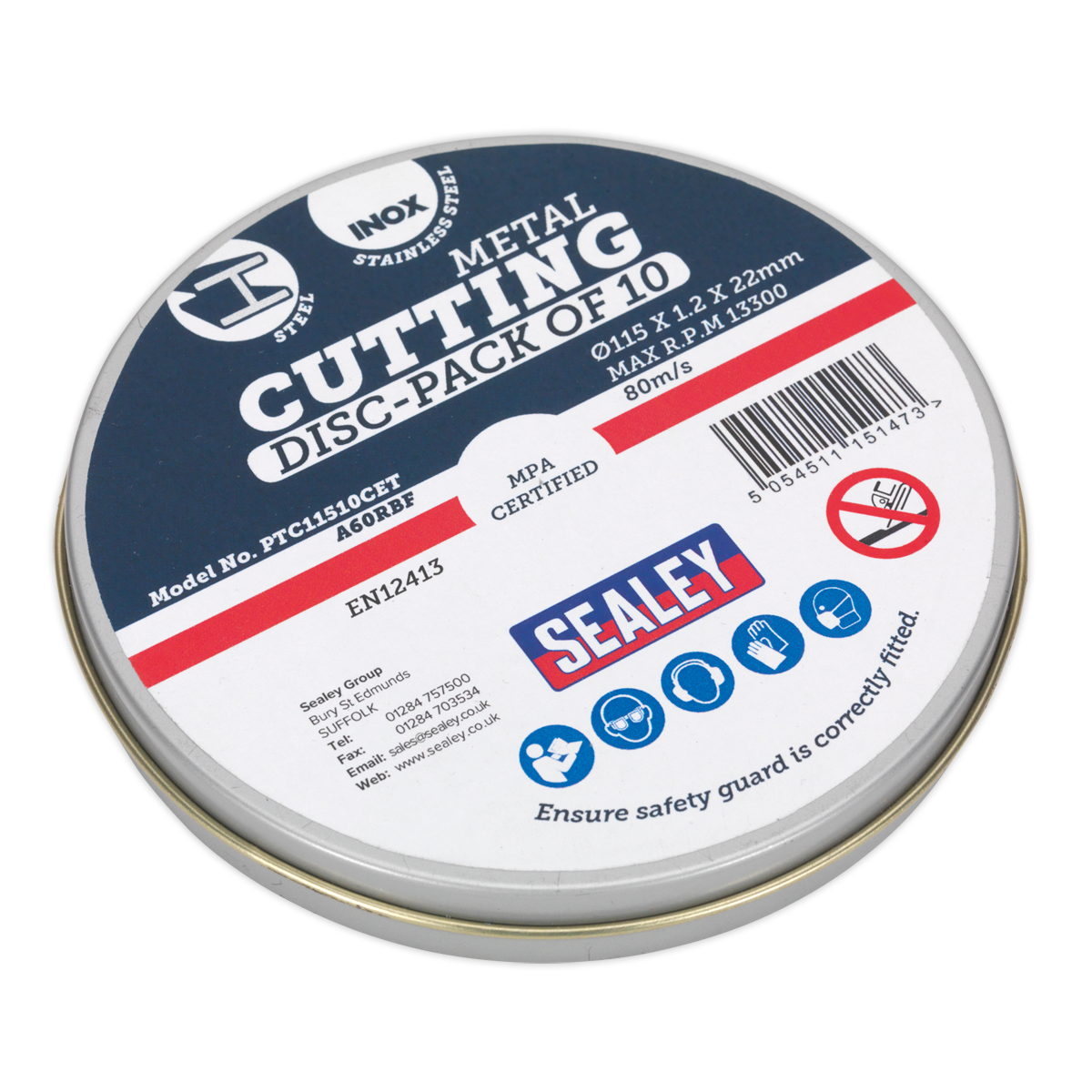 115 x 1.2mm Cutting Disc 22mm Bore