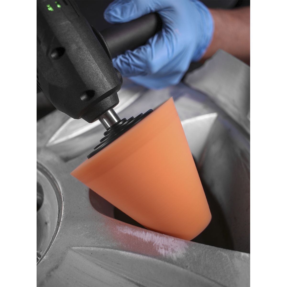 Buffing & Polishing Foam Cone - Orange/Firm