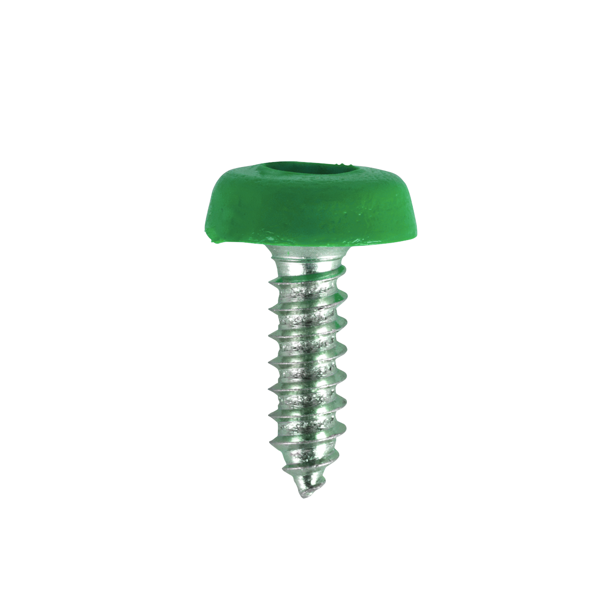 Numberplate Screws 4.8 x 18mm, Green - Pack of 50