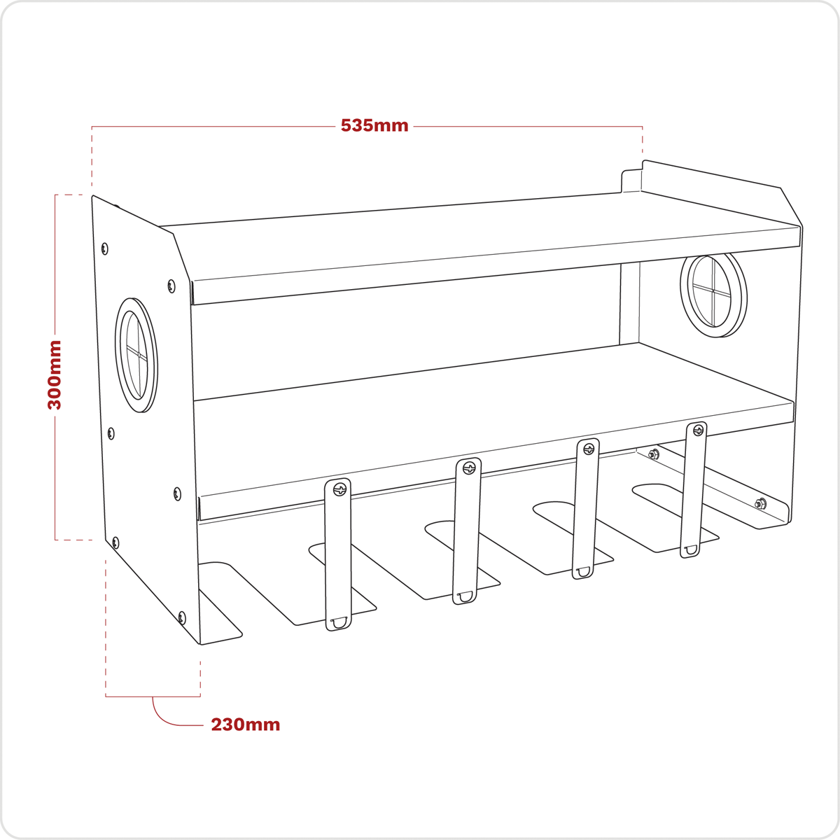 Power Tool Storage Rack - 5 Bay