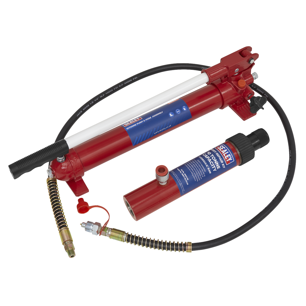 Snap Push Ram with Pump & Hose Assembly 10 Tonne