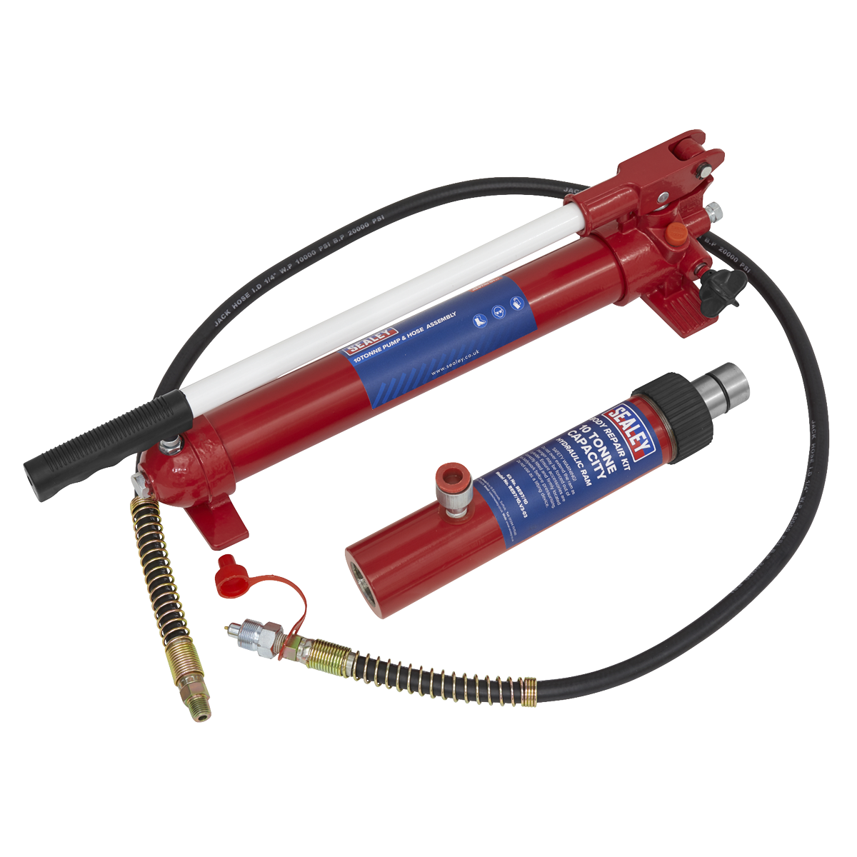 Snap Push Ram with Pump & Hose Assembly 10 Tonne