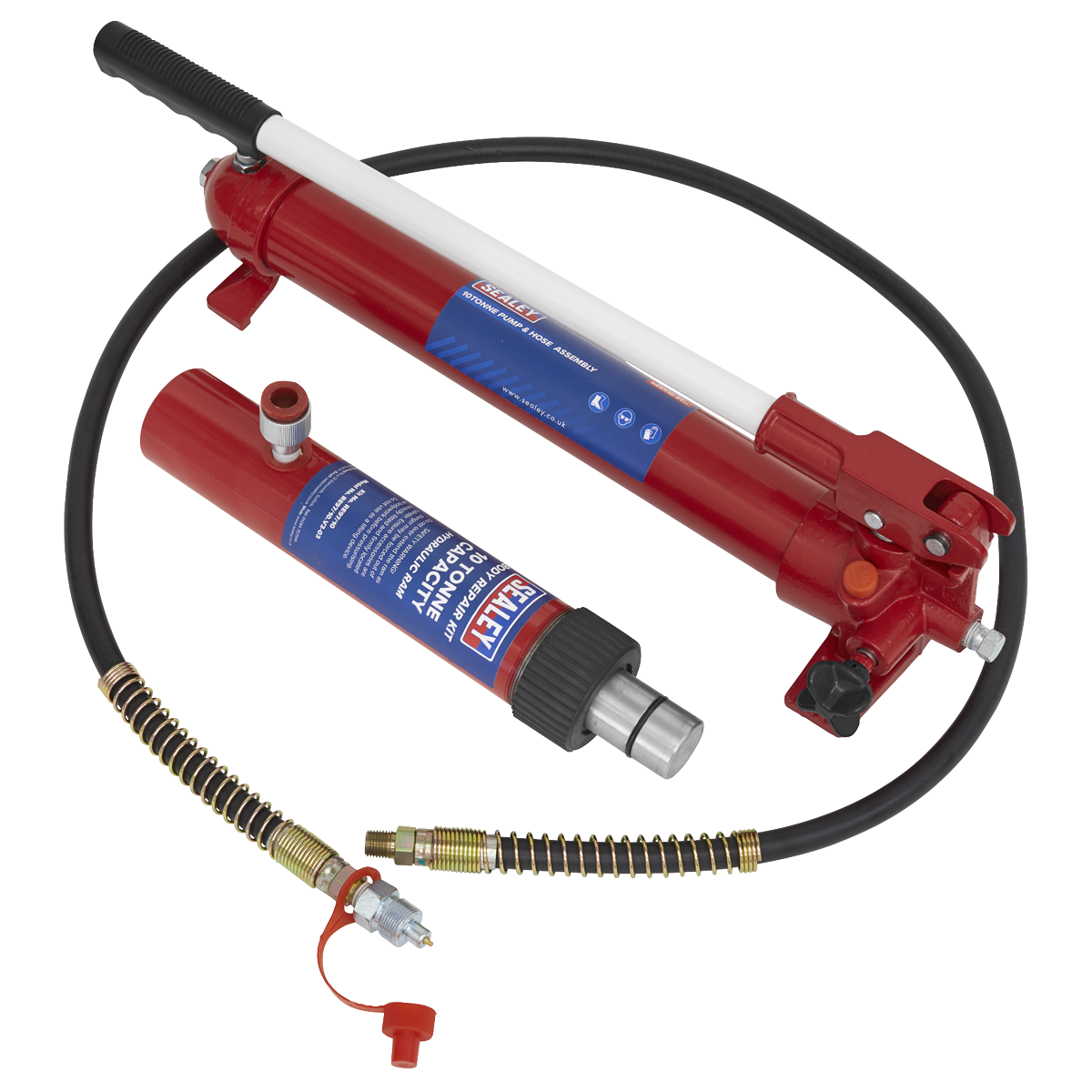 Snap Push Ram with Pump & Hose Assembly 10 Tonne