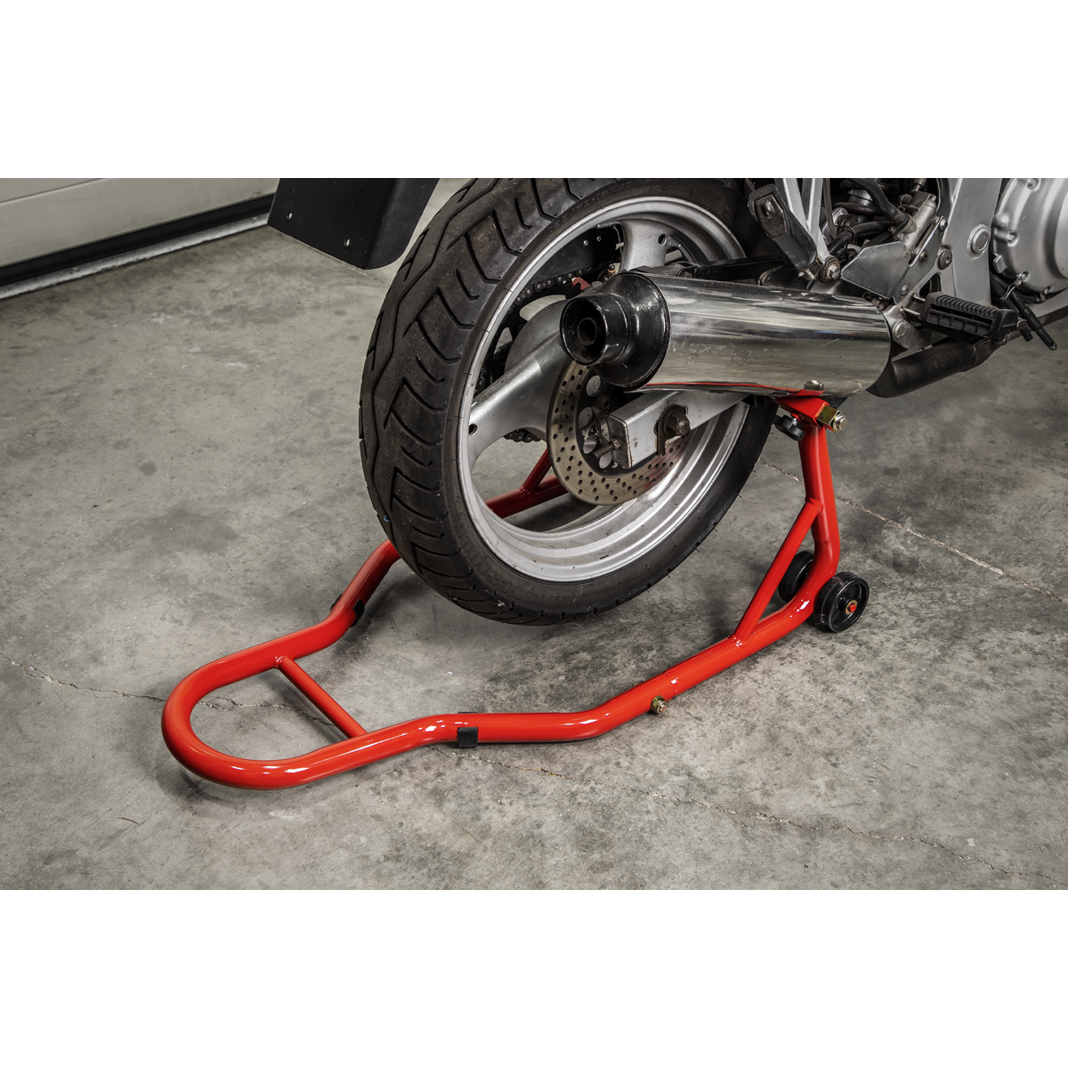 Universal Rear Paddock Stand with Rubber Supports