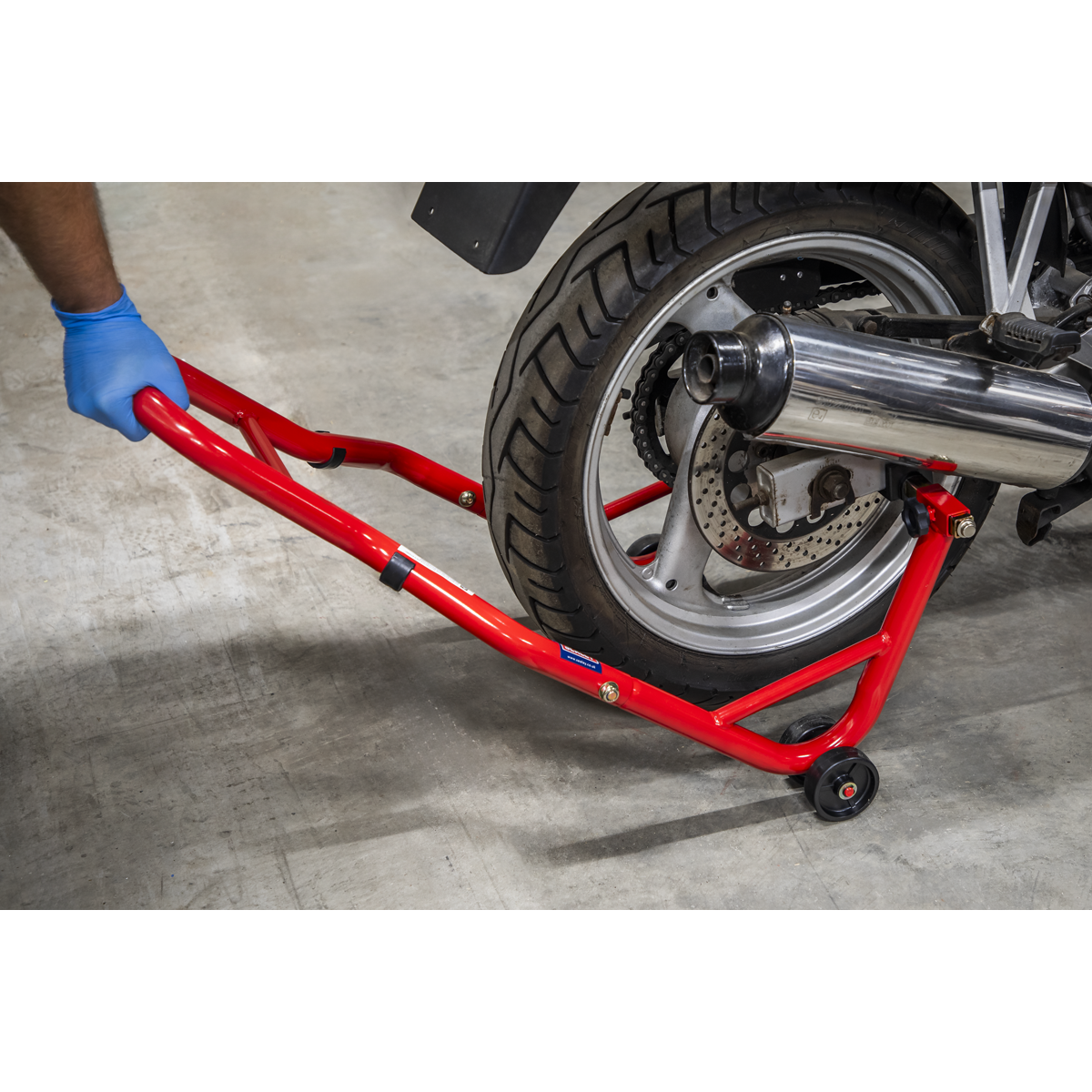 Universal Rear Paddock Stand with Rubber Supports