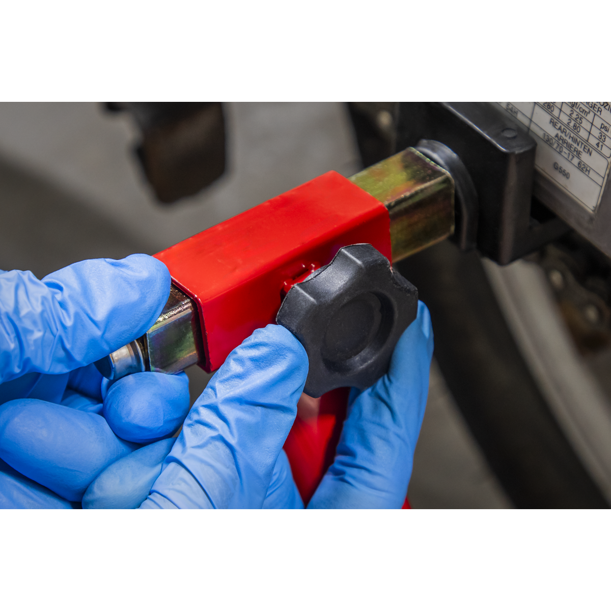 Universal Rear Paddock Stand with Rubber Supports