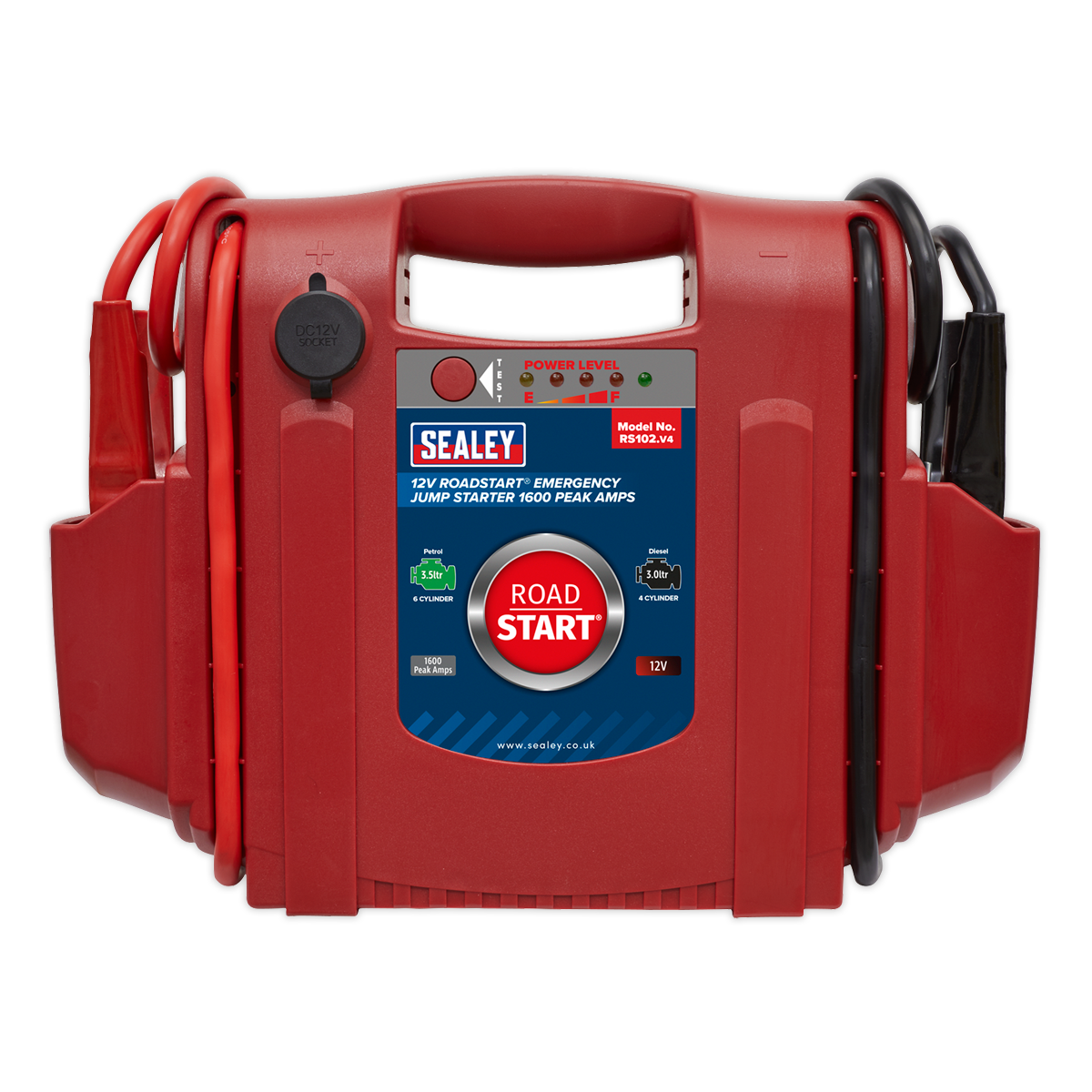 RoadStart® 12V Emergency Jump Starter 1600 Peak Amps