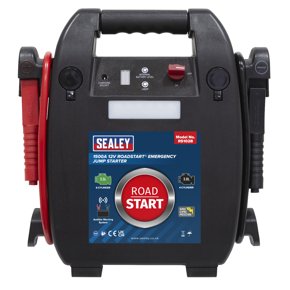 RoadStart® 12V Emergency 6-Cylinder Jump Starter 3.5L