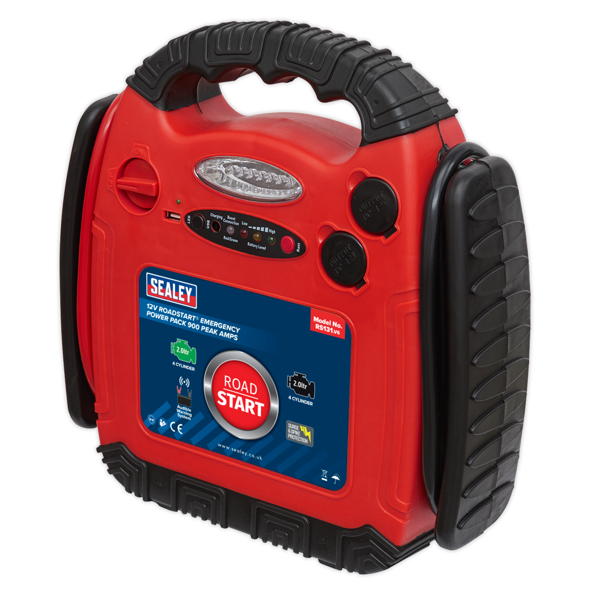 RoadStart® 12V Emergency Jump Starter 900 Peak Amps