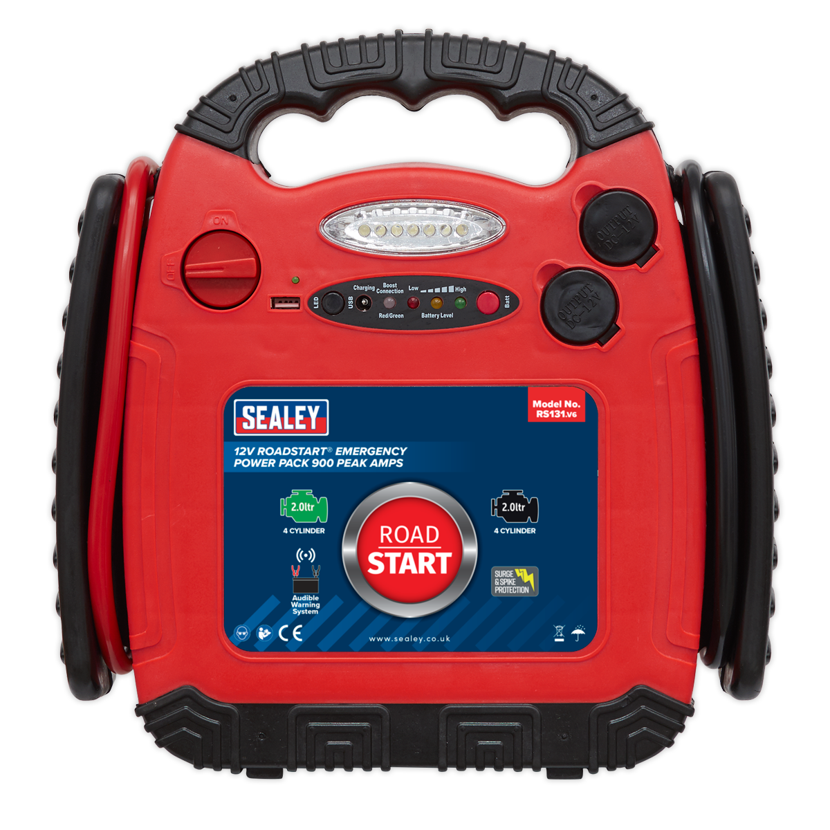 RoadStart® 12V Emergency Jump Starter 900 Peak Amps