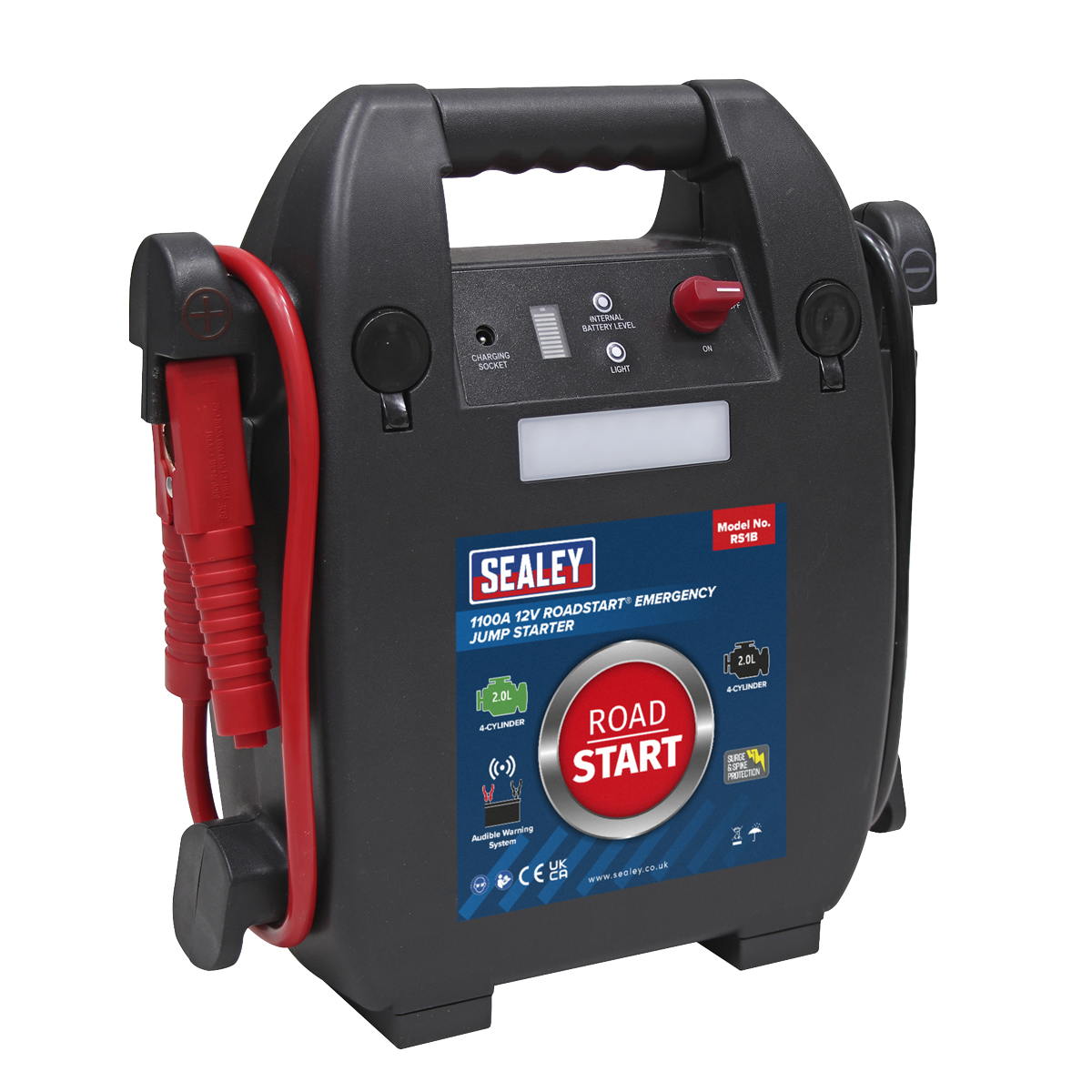 RoadStart® 12V Emergency 4-Cylinder Jump Starter 2L