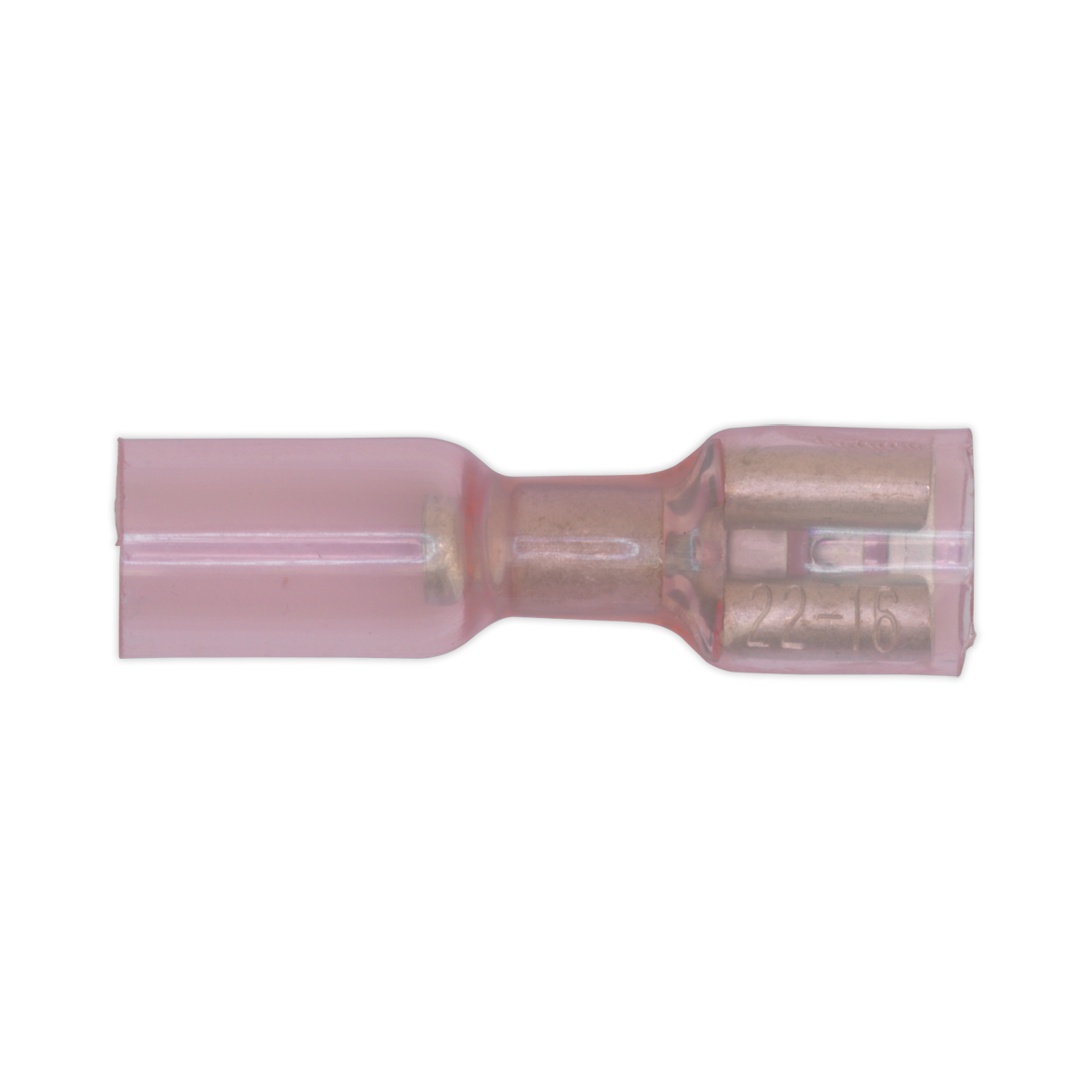Heat Shrink Push-On Female Terminal 6.4mm, Red - Pack of 25