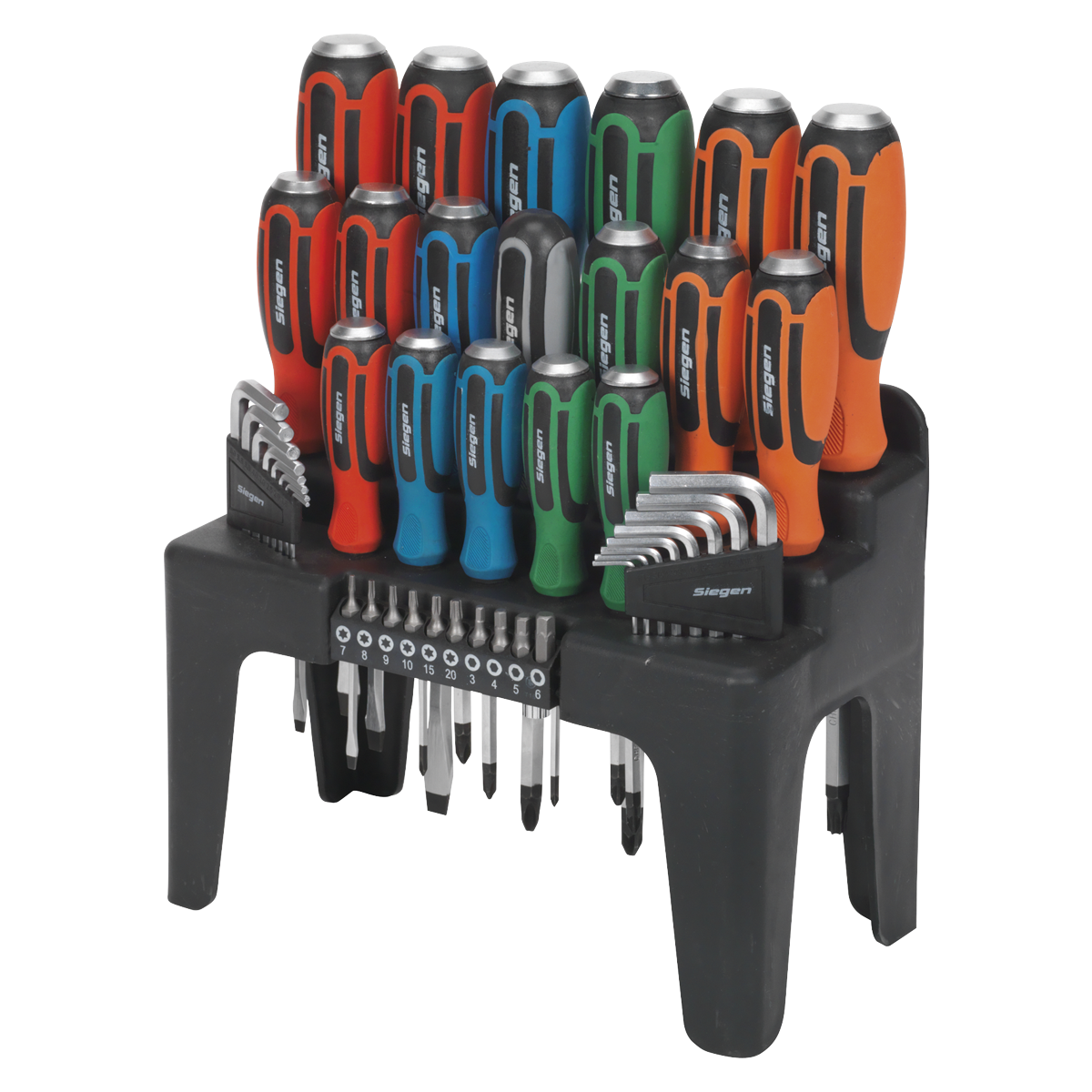 Siegen Hammer-Thru Screwdriver, Hex Key & Bit Set 44pc