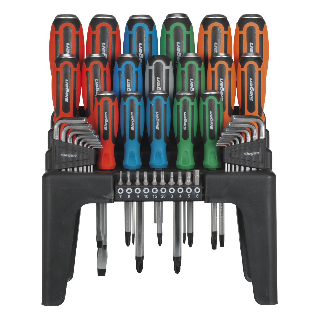 Siegen Hammer-Thru Screwdriver, Hex Key & Bit Set 44pc