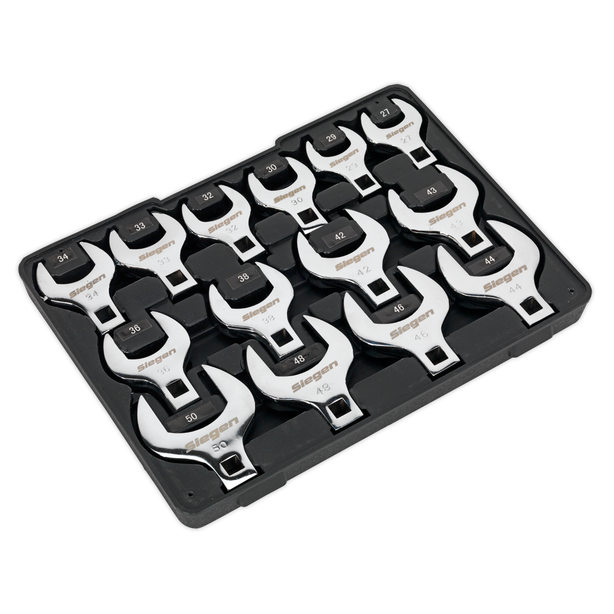 Siegen Crow's Foot Open End Spanner Set 1/2"Sq Drive 14pc