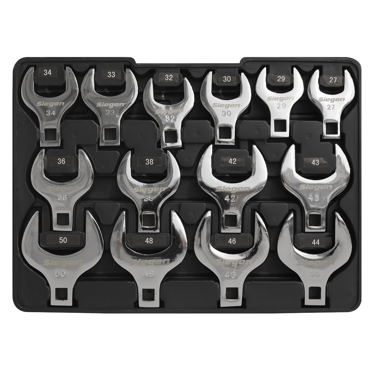Siegen Crow's Foot Open End Spanner Set 1/2"Sq Drive 14pc