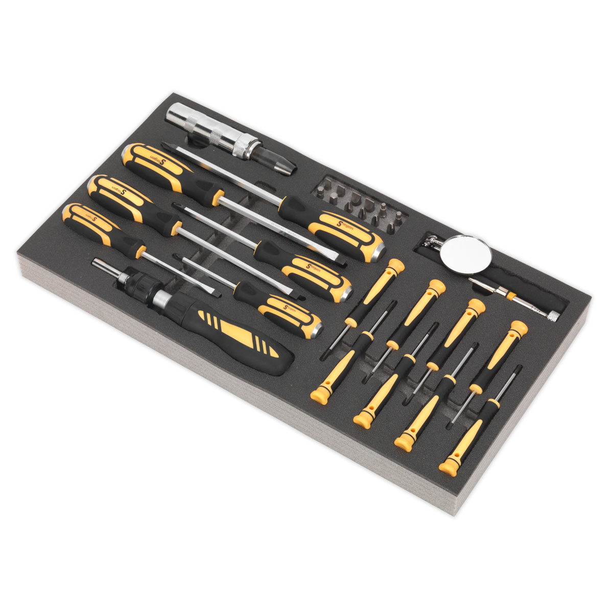 Siegen Screwdriver Set Tool with Tray 36pc