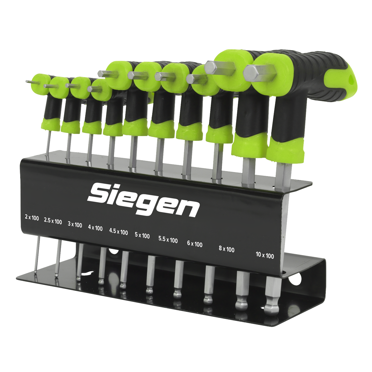 Siegen T-Handle Ball-End Hex Key Set 10pc
