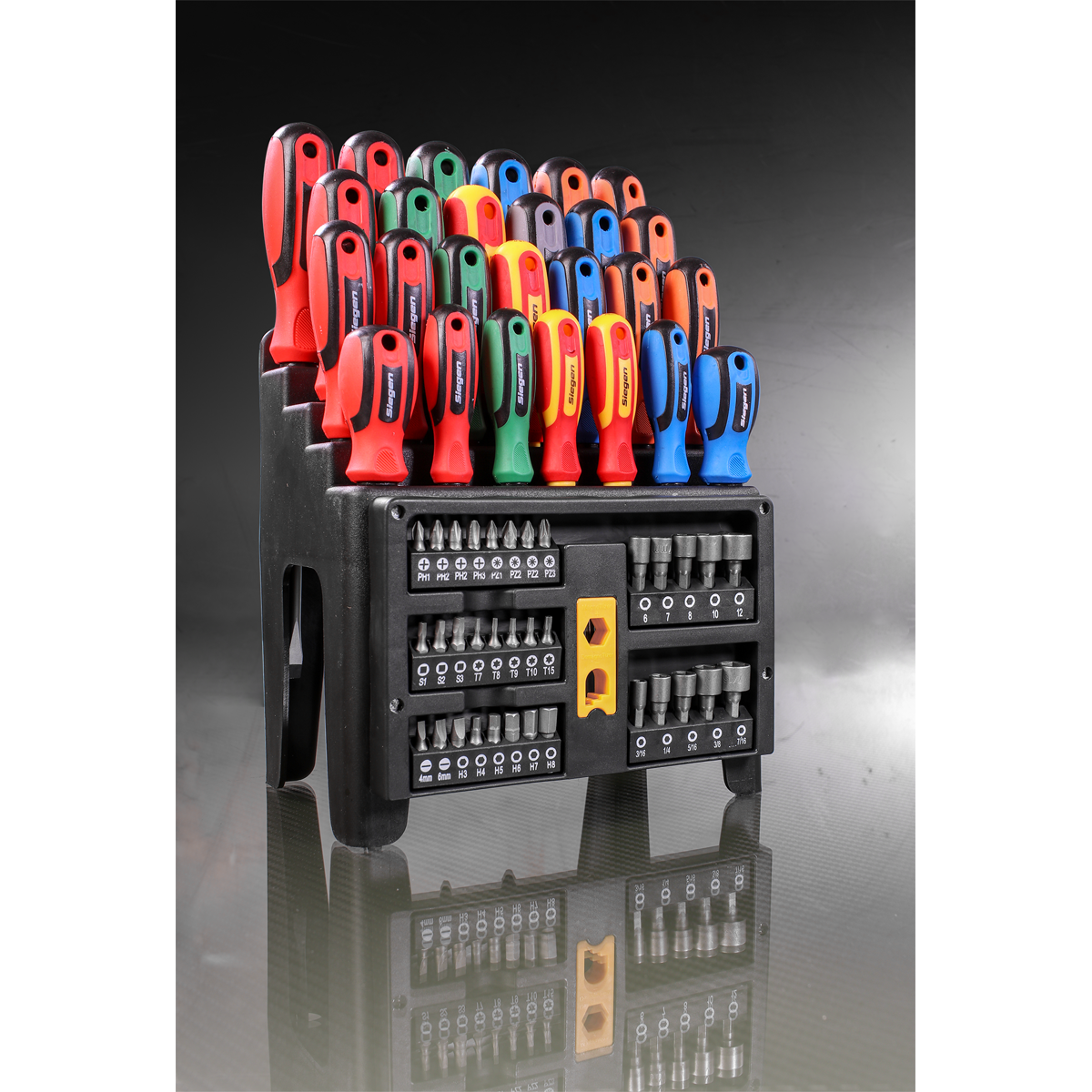 Siegen Screwdriver, Bit & Nut Driver Set 61pc