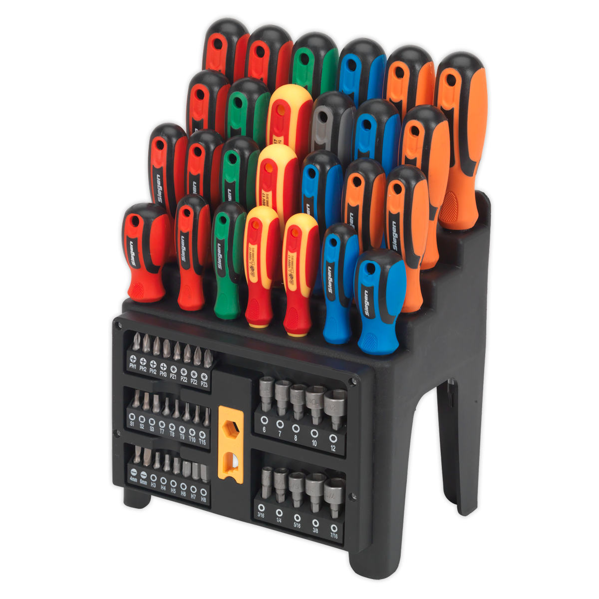 Siegen Screwdriver, Bit & Nut Driver Set 61pc
