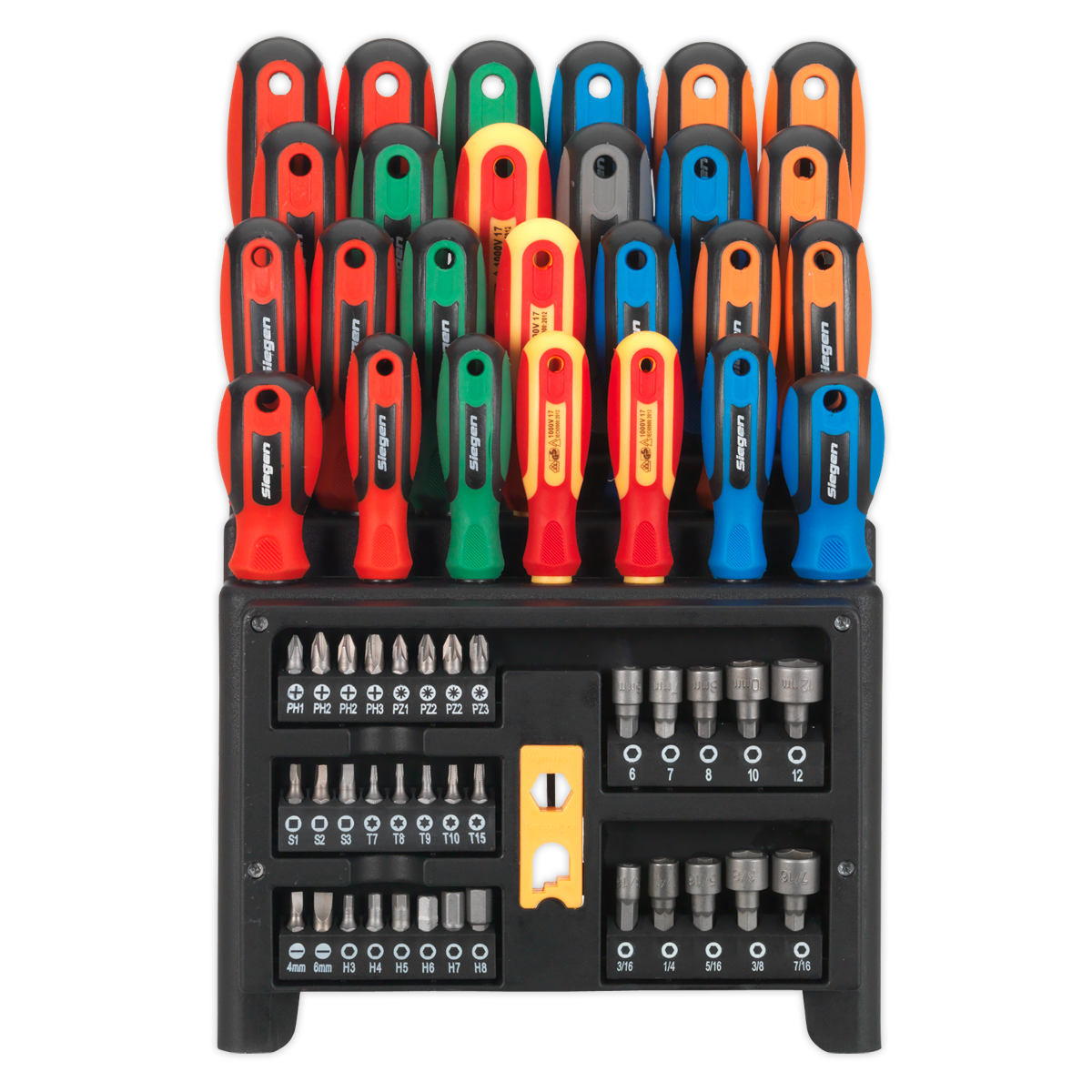 Siegen Screwdriver, Bit & Nut Driver Set 61pc