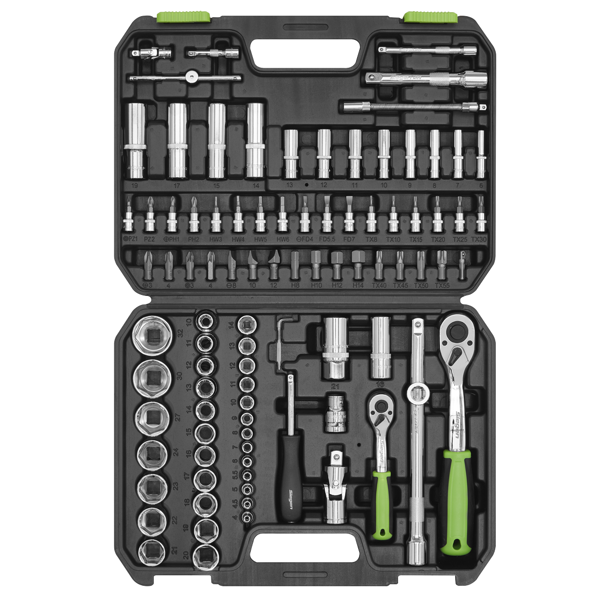 Siegen Socket Set 1/4" & 1/2"Sq Drive 94pc