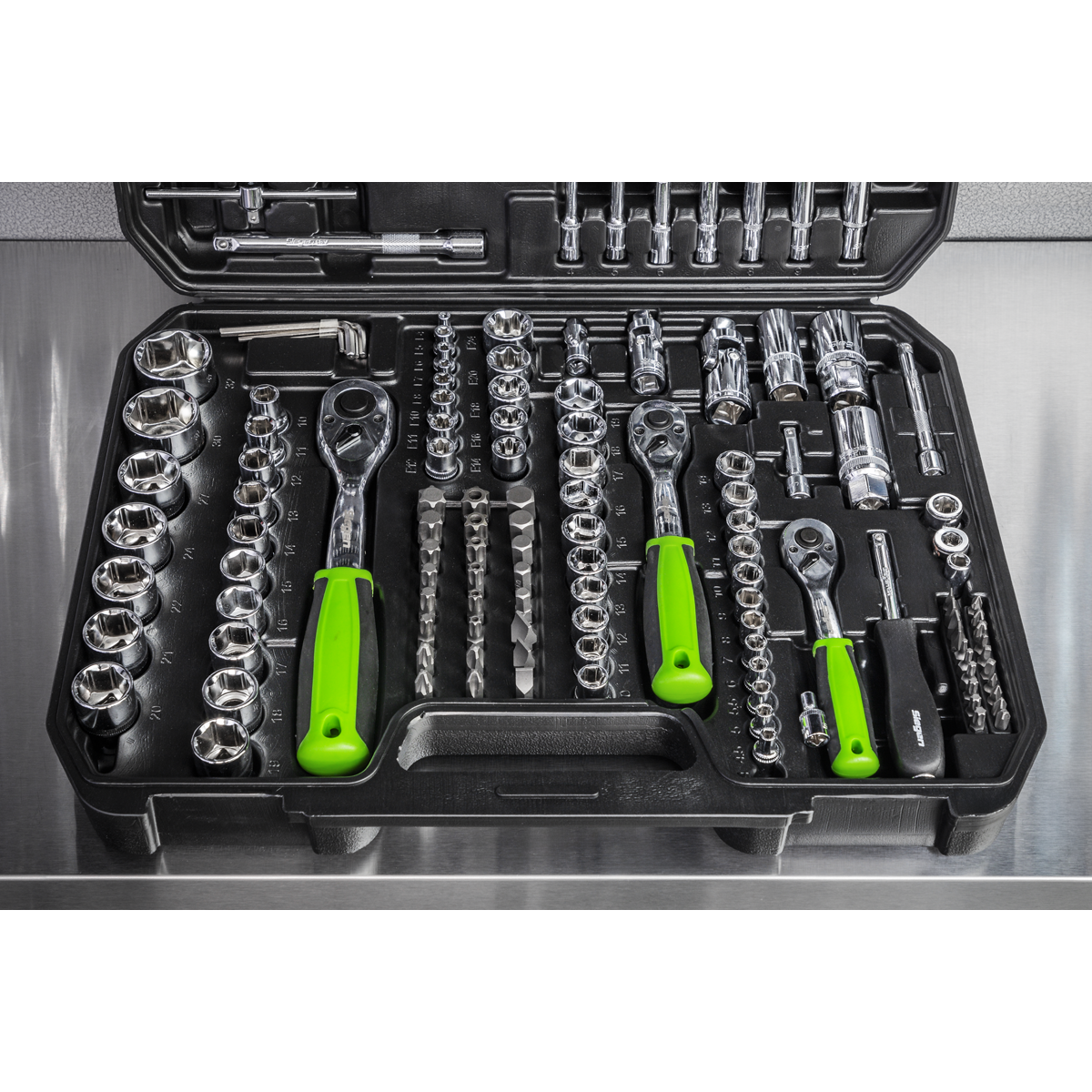 Siegen Socket Set 1/4", 3/8" & 1/2"Sq Drive 171pc