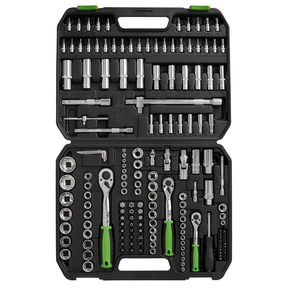 Siegen Socket Set 1/4", 3/8" & 1/2"Sq Drive 171pc