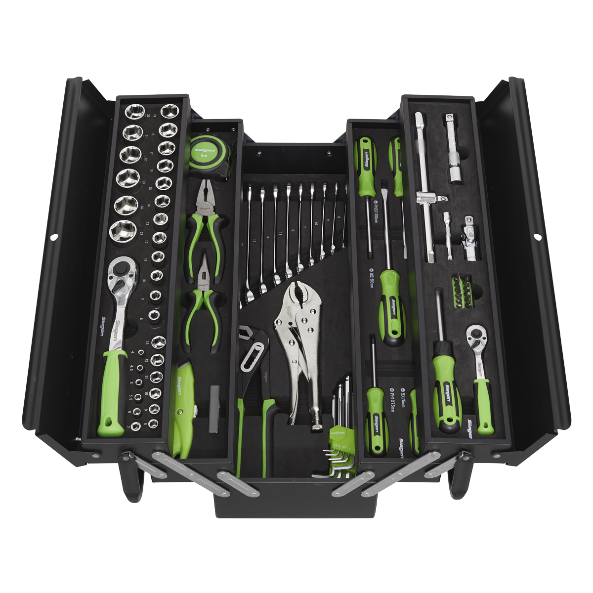 Siegen Cantilever Toolbox with Tool Kit 86pc