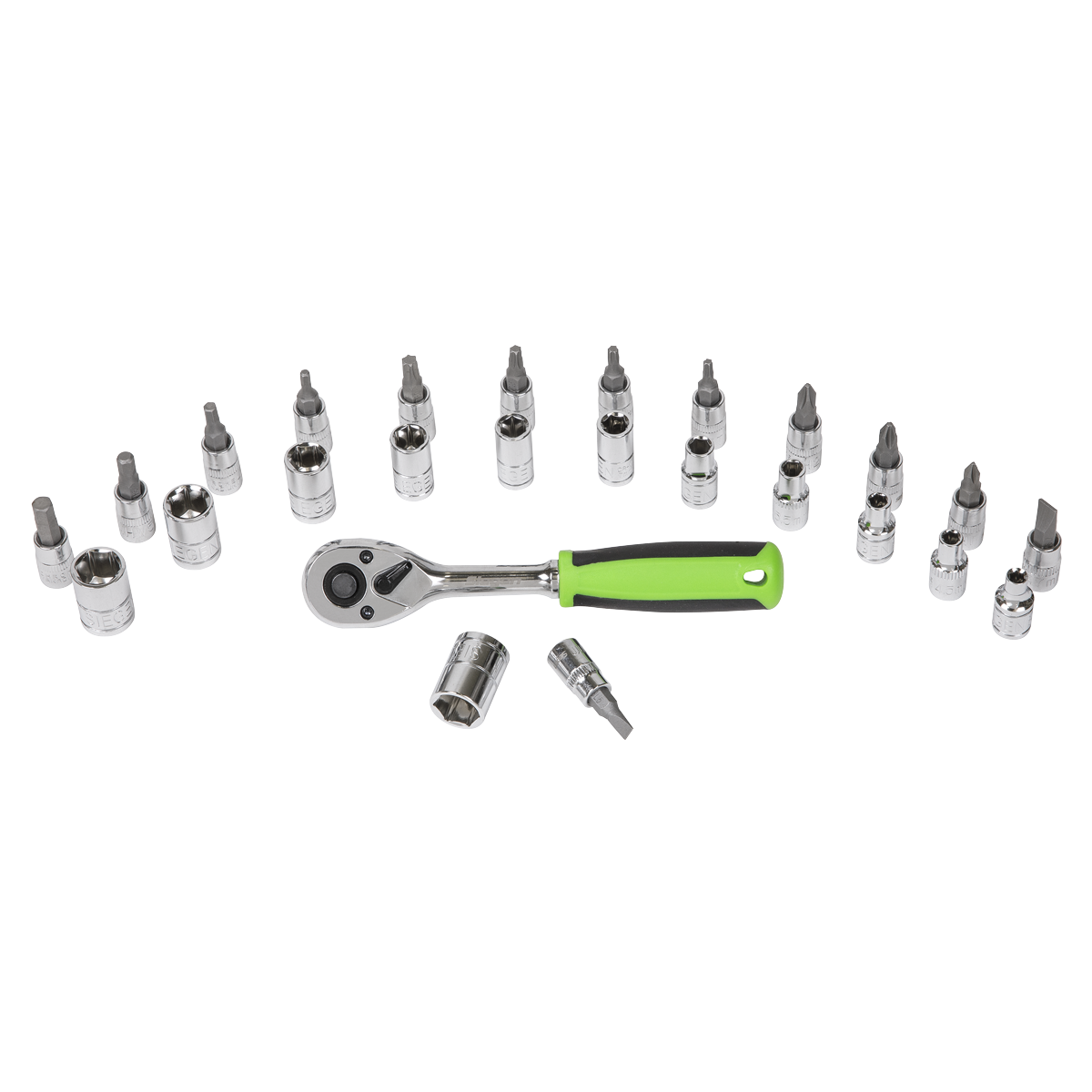 Siegen Socket & Socket Bit Set 1/4"Sq Drive 27pc