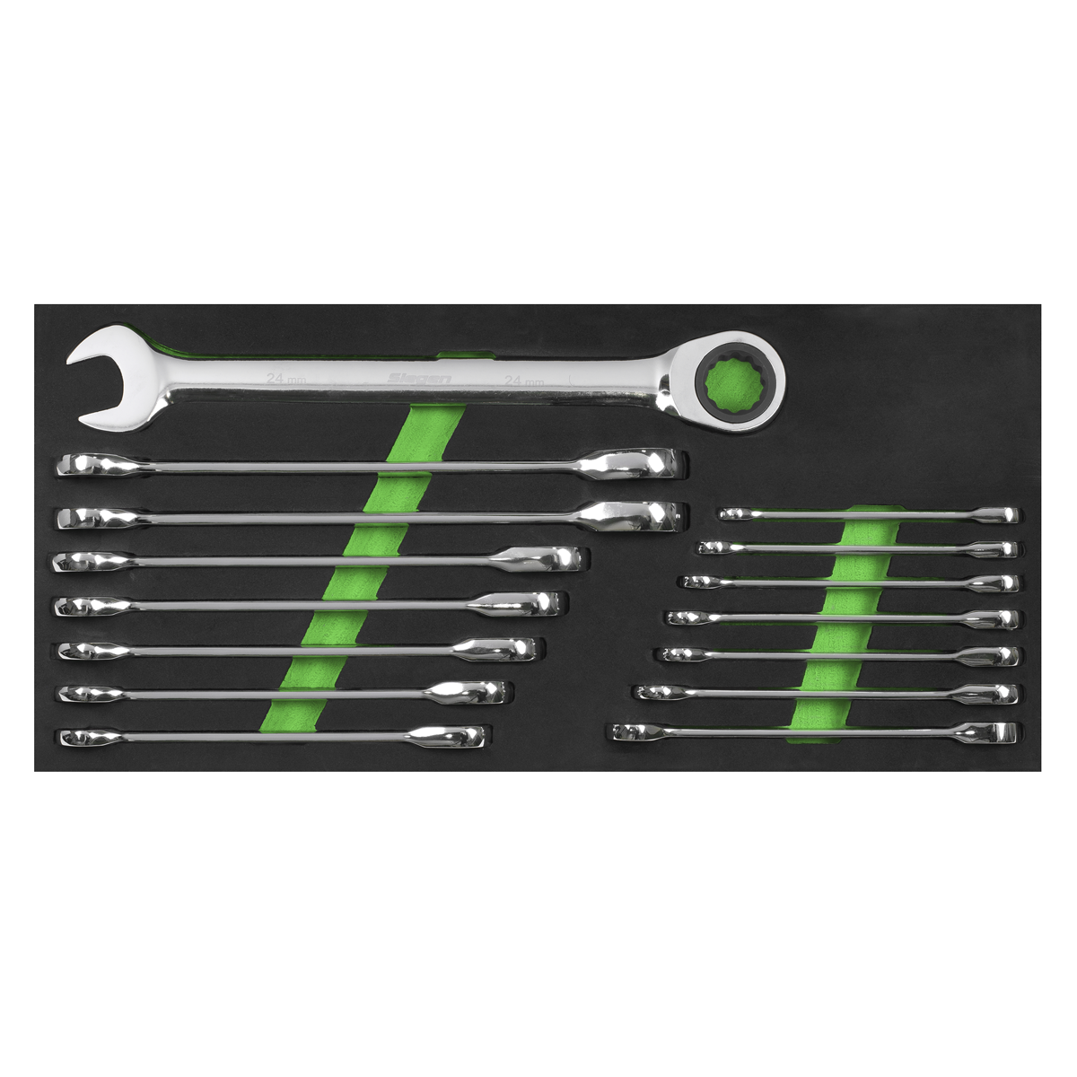 Siegen Combination Ratchet Spanner Set 15pc
