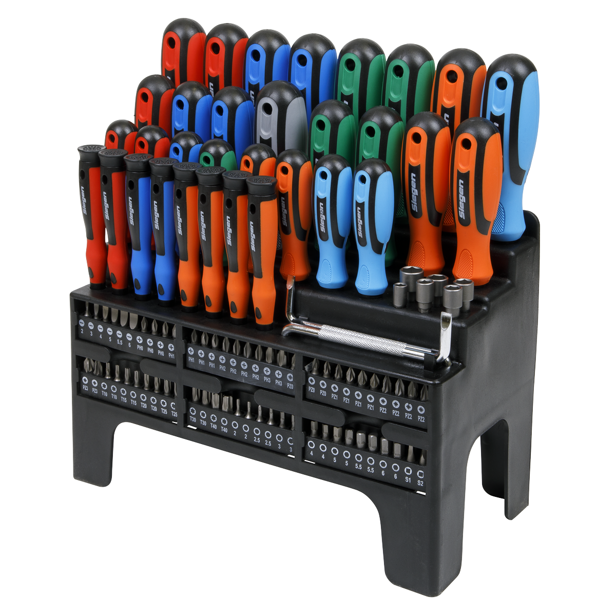 Siegen Screwdriver, Bit & Nut Driver Set 100pc