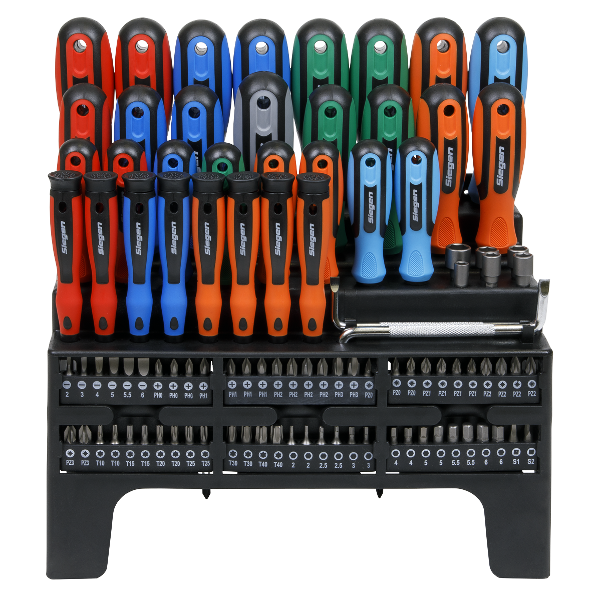 Siegen Screwdriver, Bit & Nut Driver Set 100pc