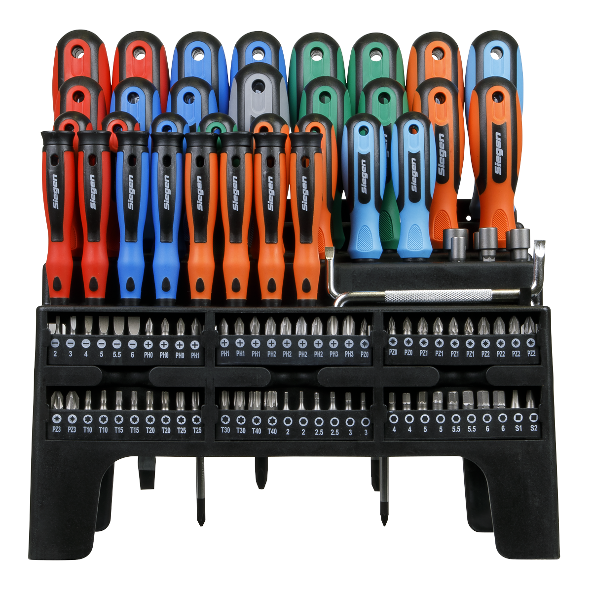 Siegen Screwdriver, Bit & Nut Driver Set 100pc